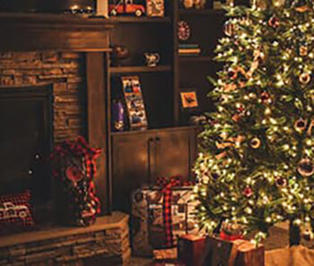 Christmas tree inside house