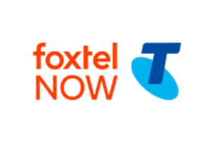 Foxtel Now and Telstra logo